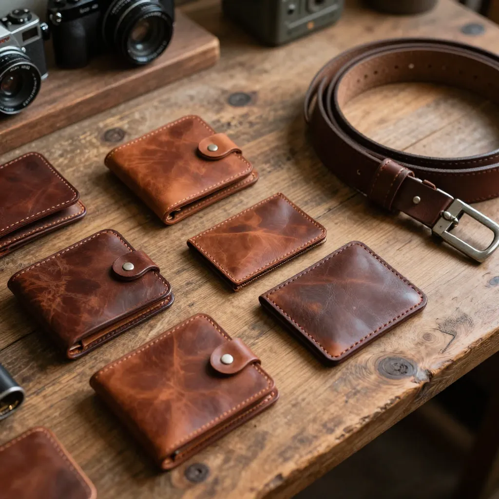 Leather crafting tools and materials