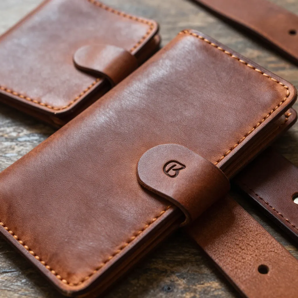 Leather edge finishing